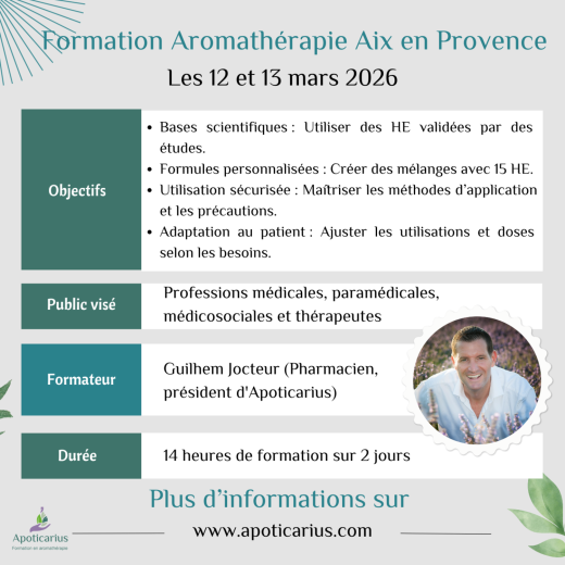 Formation aromathérapie Aix en Provence 1