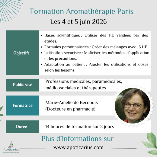 Formation aromathérapie Paris 1